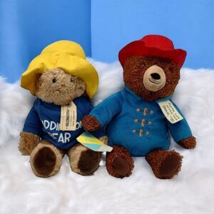 Red and Yellow Hat 15" Stuffed Bears Vintage Eden Paddington & 2016 Kohl's Care